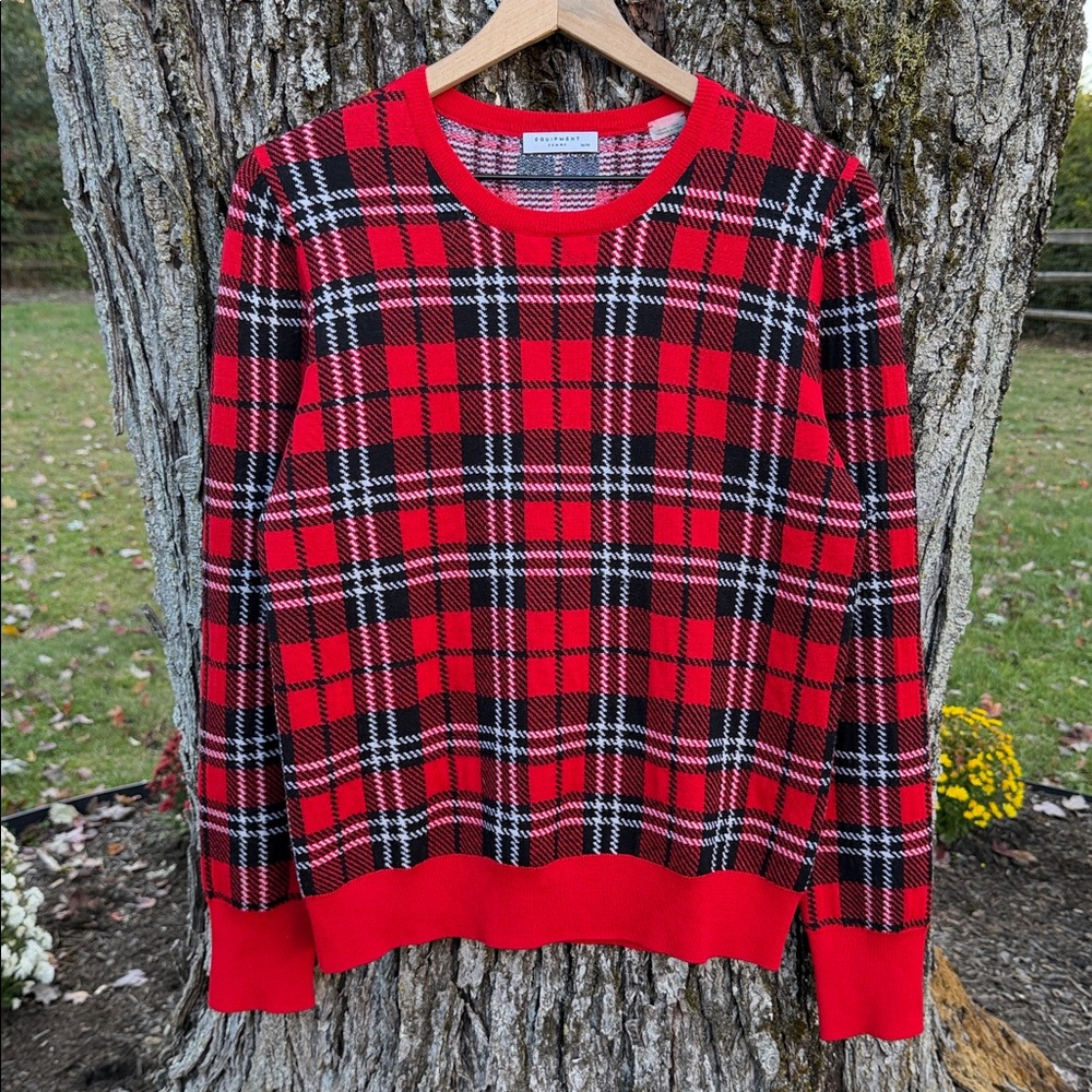 Equipment Shane Scholarly Plaid Wool Sweater